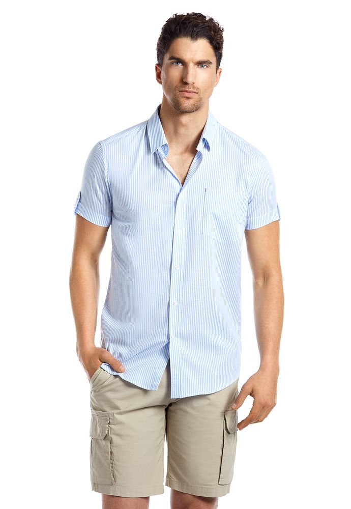 CAMISA MANGA CORTA CAMBRIGE SKY