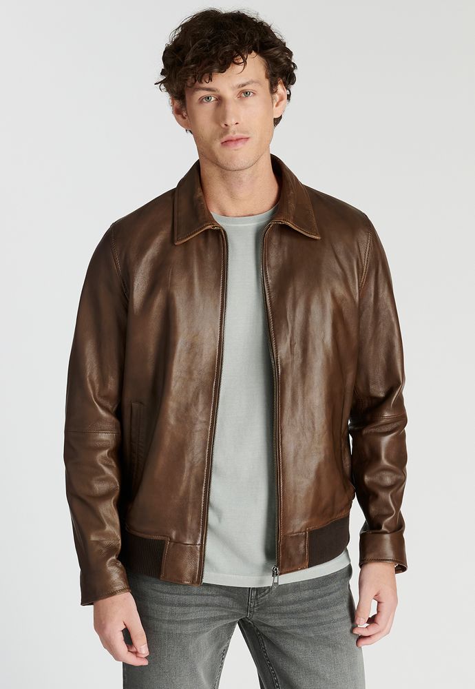 Chaqueta Leather Vannes Heritage Brown
