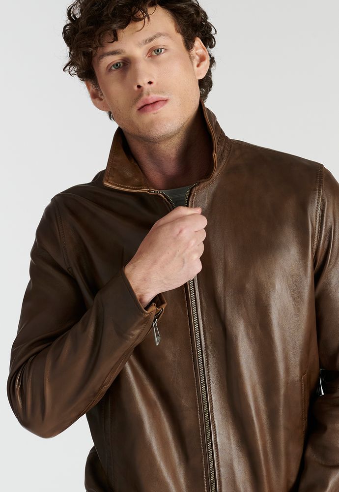 Chaqueta Leather Vannes Heritage Brown