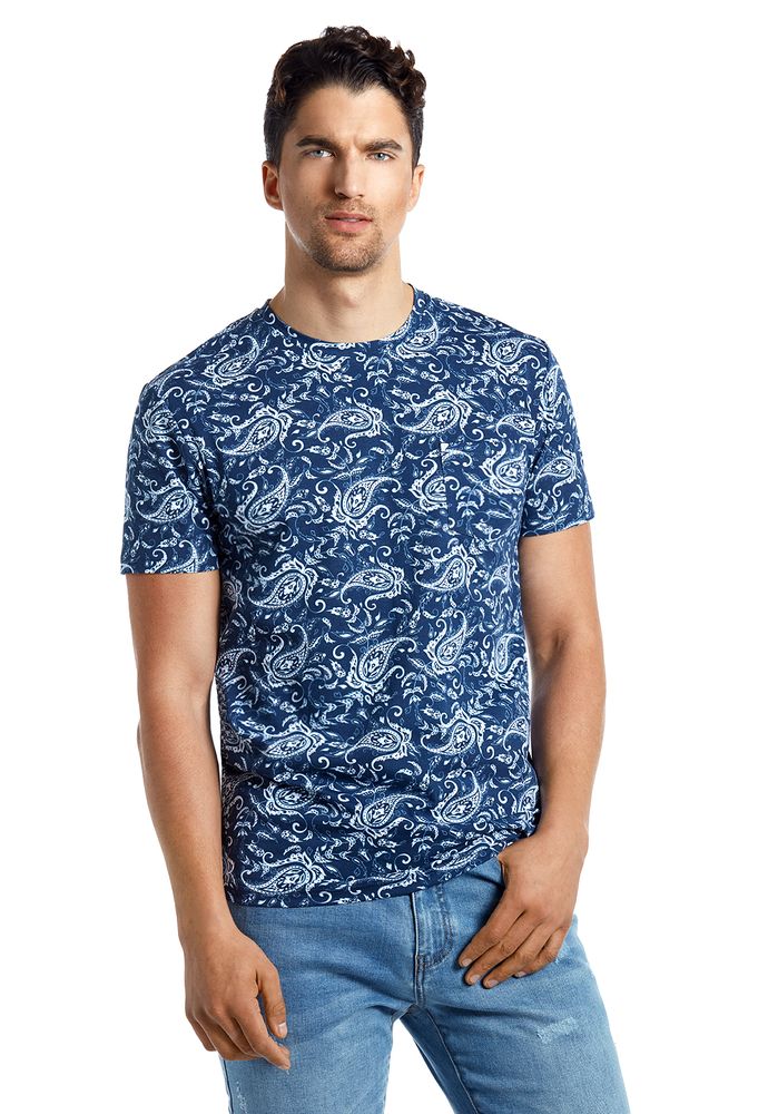 POLERA PRINT BARNET NAVY