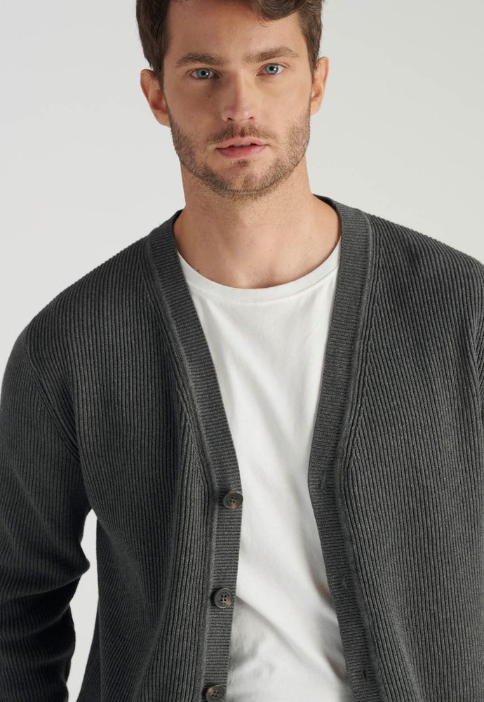 Cardigan Oviedo Heritage Grey Melange