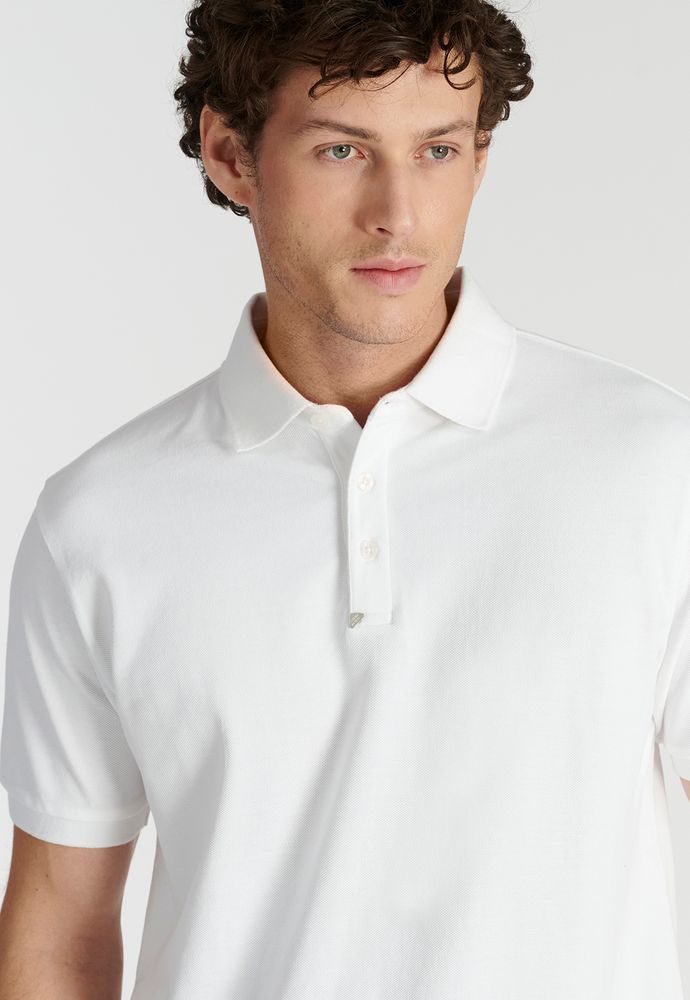 Polera Polo Roma Heritage White