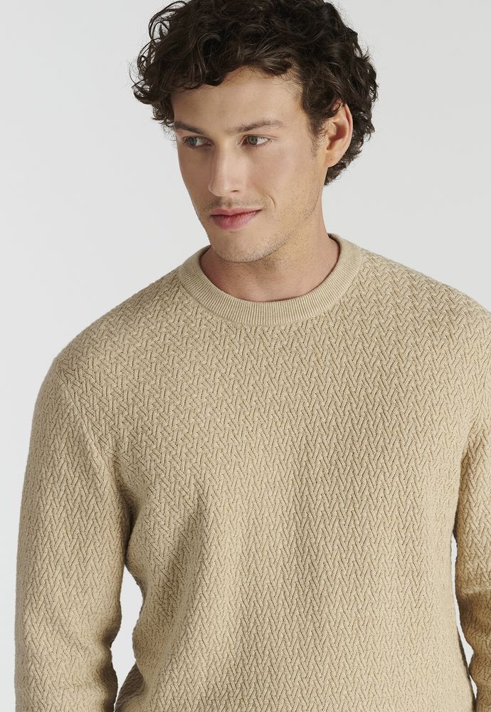 Sweater Leon Heritage Camel Melange